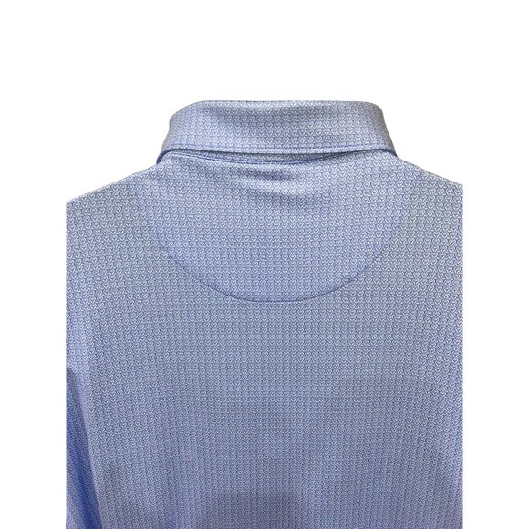 Peter Millar Summer Comfort Blue Pattern Polo Shirt XXL - Picture 4 of 5